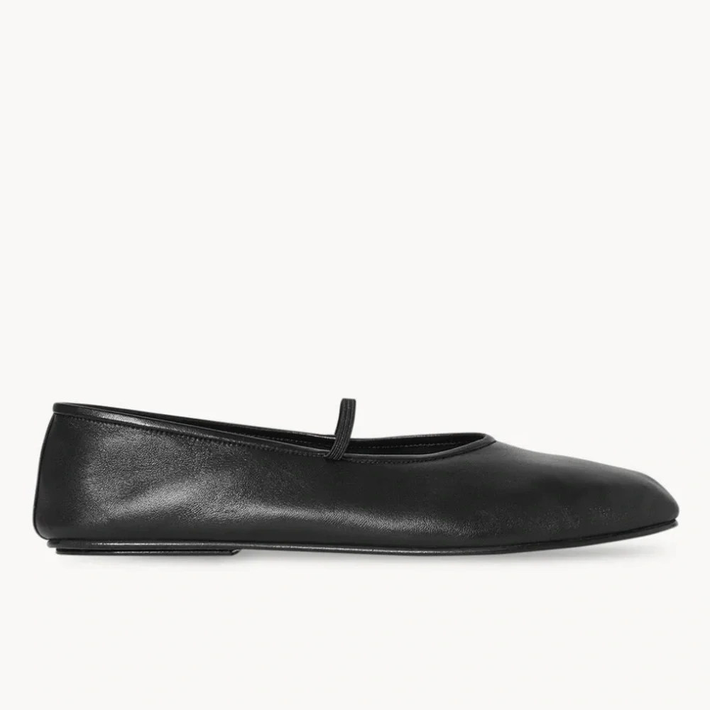 The Row Black Leather Ballet Flat - Size IT 39 - Picture 3 of 6